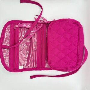 Vera Bradley Majestic Magenta Microfiber Compact Bi-Fold Travel Organizer